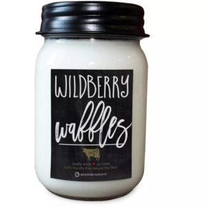 Milkhouse Candles 13 oz. Mason Jar-Wildberry Waffles