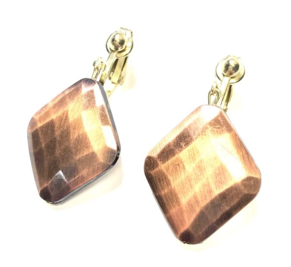 Handmade Copper-Plated Clip-On Earrings For Gift
