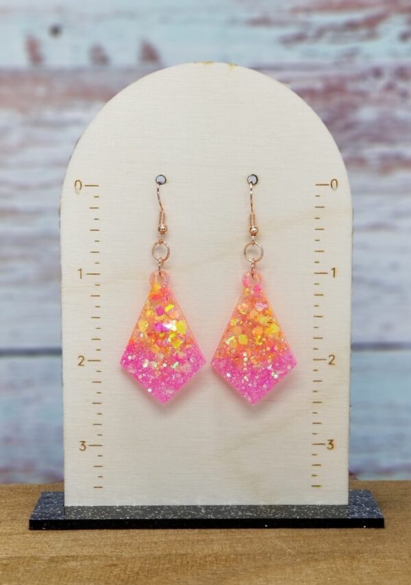 Orange & Pink Kite Earrings
