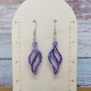 Purple Glitter Earrings