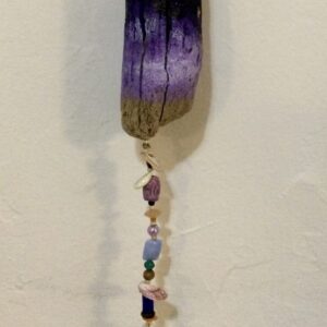 Natural Wood and Purple Driftwood Mobile