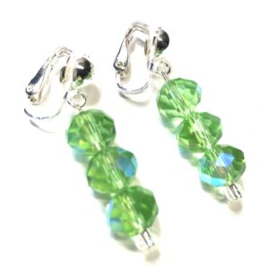 Handmade Mint Green Clip-On Earrings For Easter & Spring