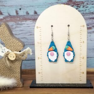 Polymer Clay Carrot Gnome Earrings