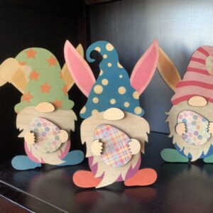 Wooden Easter Gnomes