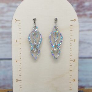 Silver Glitter Earrings