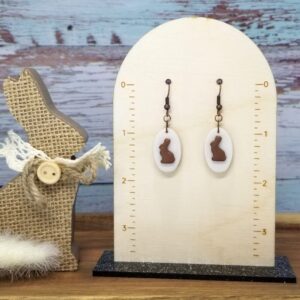 Chocolate Easter Bunny Polymer Clay Earrings