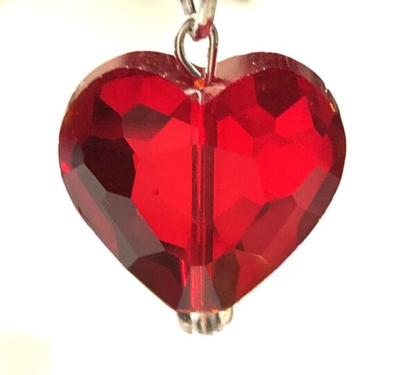 Handmade Red Heart Glass Pendant