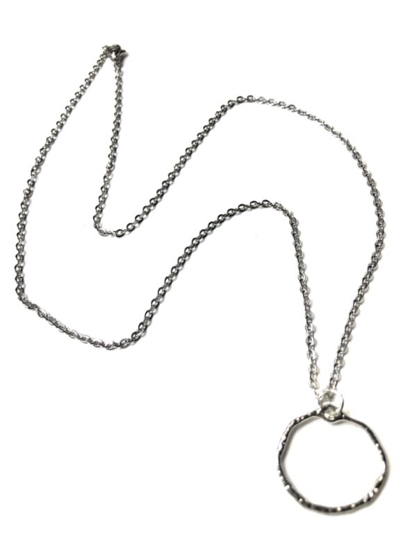 Handmade Metal Circle Pendant Necklace For Women
