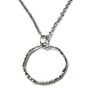 Handmade Metal Circle Pendant Necklace For Women