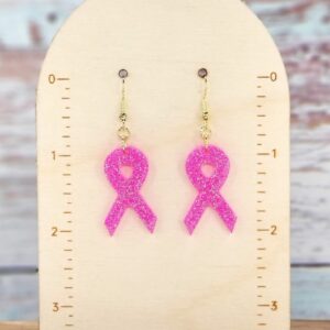 Breast Cancer Awareness Resin Earrings