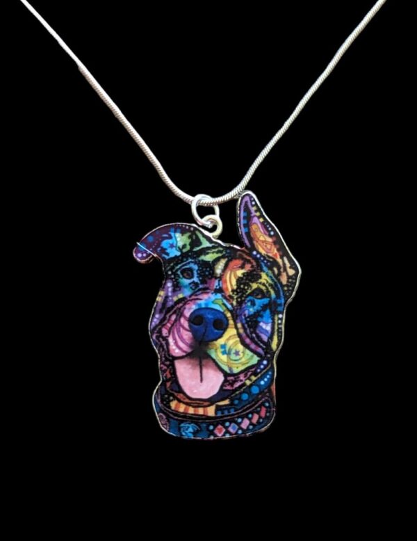Mosaic Staffordshire Terrier Necklace