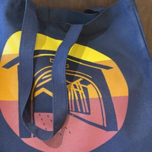Blue Madison County Canvas Tote Bag