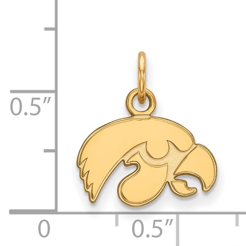 University of Iowa Hawkeyes Gold-plated Sterling Silver Tigerhawk pendant