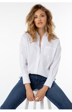 Liverpool Oversized Classic White Button Down