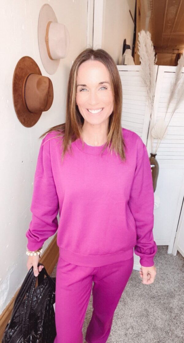 Z Supply Classic Sweatshirt Jewel Pink