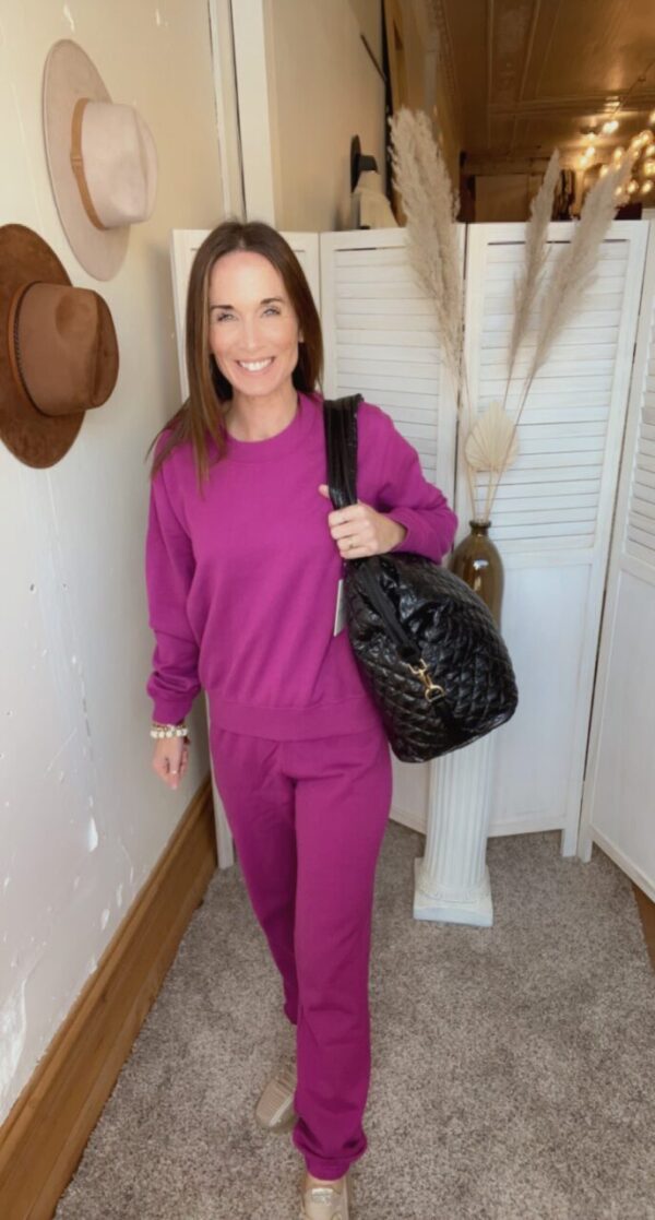 Z Supply Classic Sweatshirt Jewel Pink