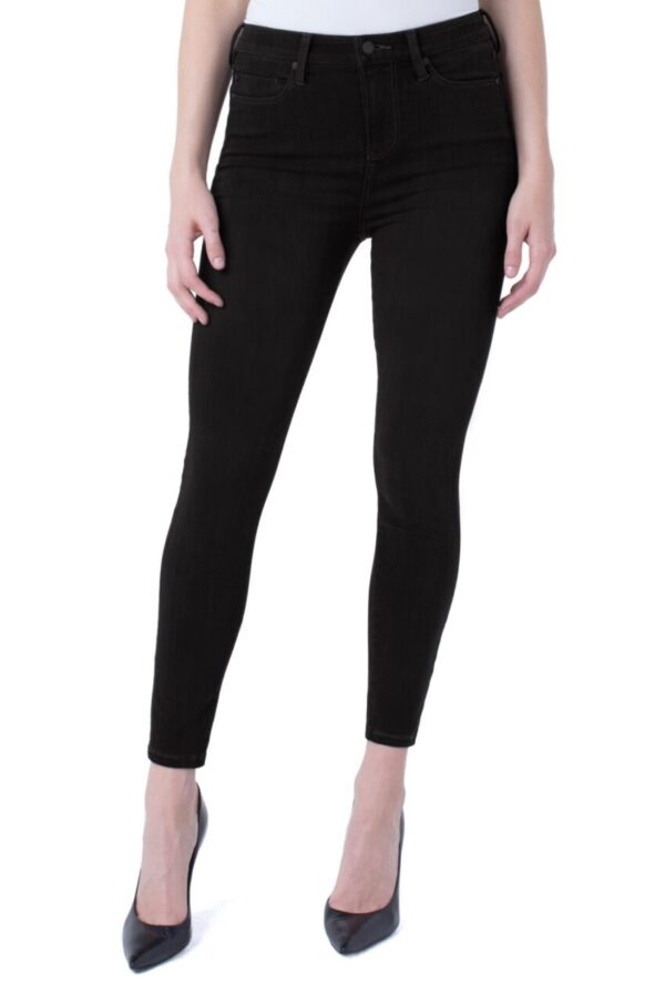 Abby High Rise Liverpool Ankle Skinny Black Jeans