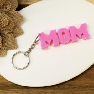Pink Mom Keychain