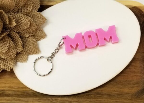 Pink Mom Keychain