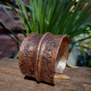 Big Bold Hand Hammered Copper Cuff Bracelet