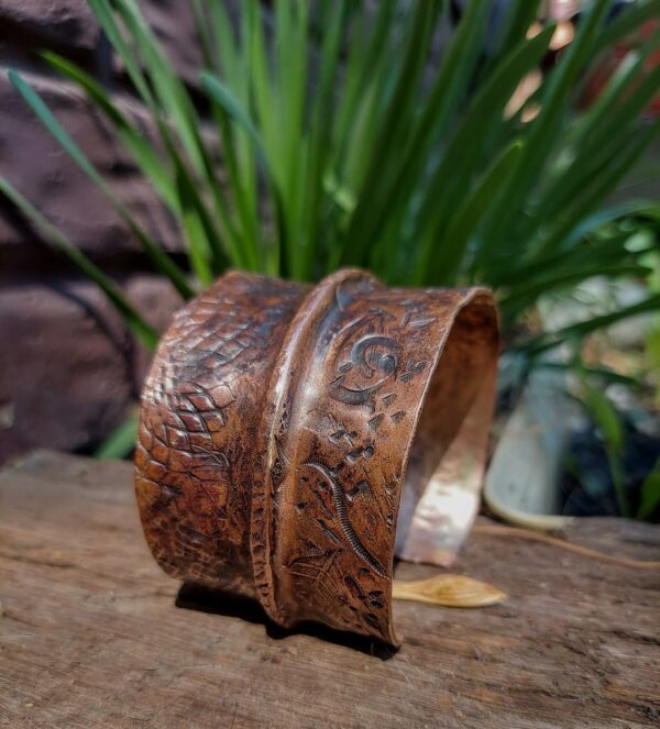 Big Bold Hand Hammered Copper Cuff Bracelet