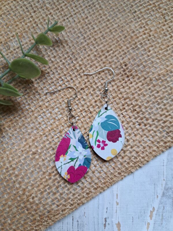 Summer Floral Acrylic Earrings