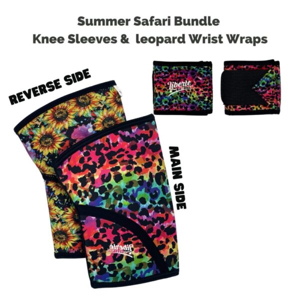 Knee Sleeve & Wrist Wrap Bundle -Summer Safari/Sunflower Burst