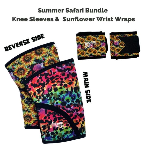 Knee Sleeve & Wrist Wrap Bundle -Summer Safari/Sunflower Burst
