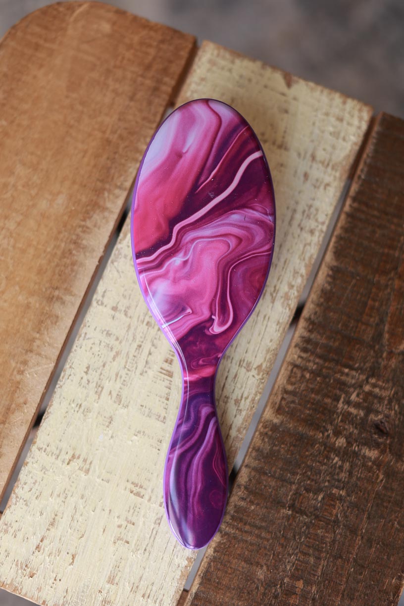 Purple Marble Detaingling Hair Brush – Shop Iowa