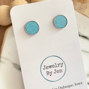 Turquoise Dazzle Leather Studs
