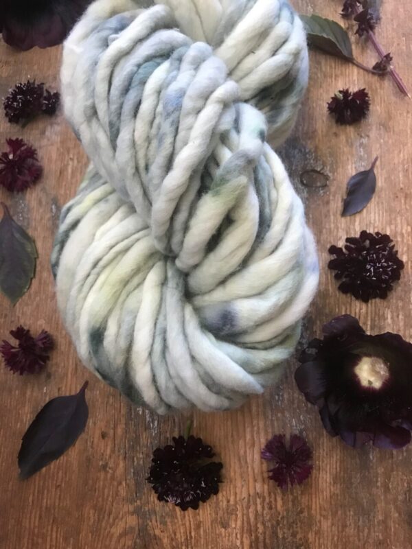 Goth Garden naturally dyed merino, handspun luxury yarn, 40 yard