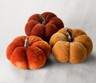 Mini Velvet Pumpkins