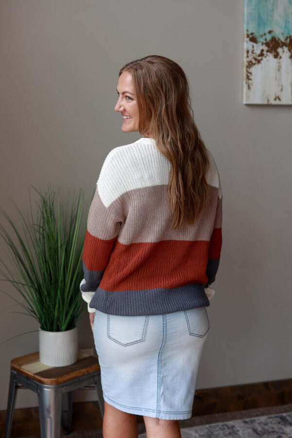 Autumn Colorblock Crewneck Sweater • Lg