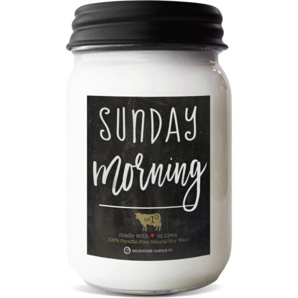 Milkhouse Candles 13 oz. Mason Jar-Sunday Morning