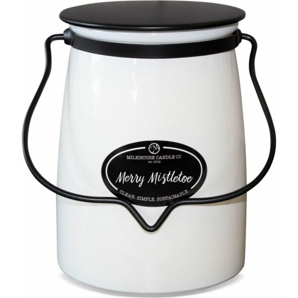 Milkhouse Candles 22 oz. Creamery Jar-Merry Mistletoe