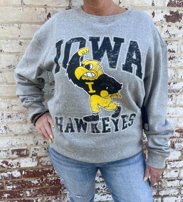 U of Iowa Meyer Mascot Varsity Crewneck Sweatshirt-ALL SIZES