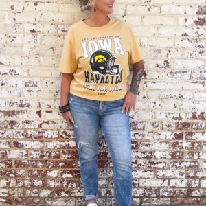 U Of Iowa Murray Hippie Helmet Tee-ALL SIZES