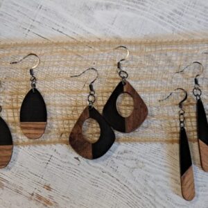 Wood & Resin Earrings – Pick your shape!