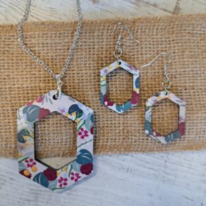 Floral Earring-Necklace Set