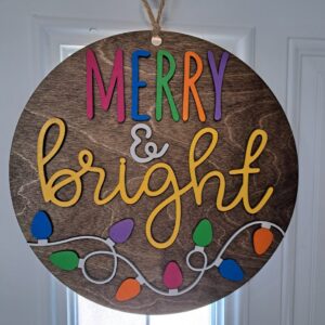 DIY Kit – Merry and Bright Door Hanger
