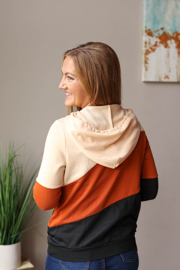 Khaki Colorblock Hoodie • S-2XL PLUS