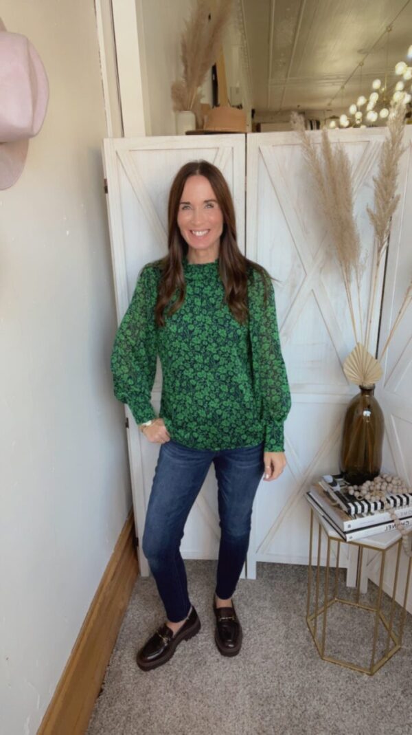 Shawn’s Micro Print Blouse