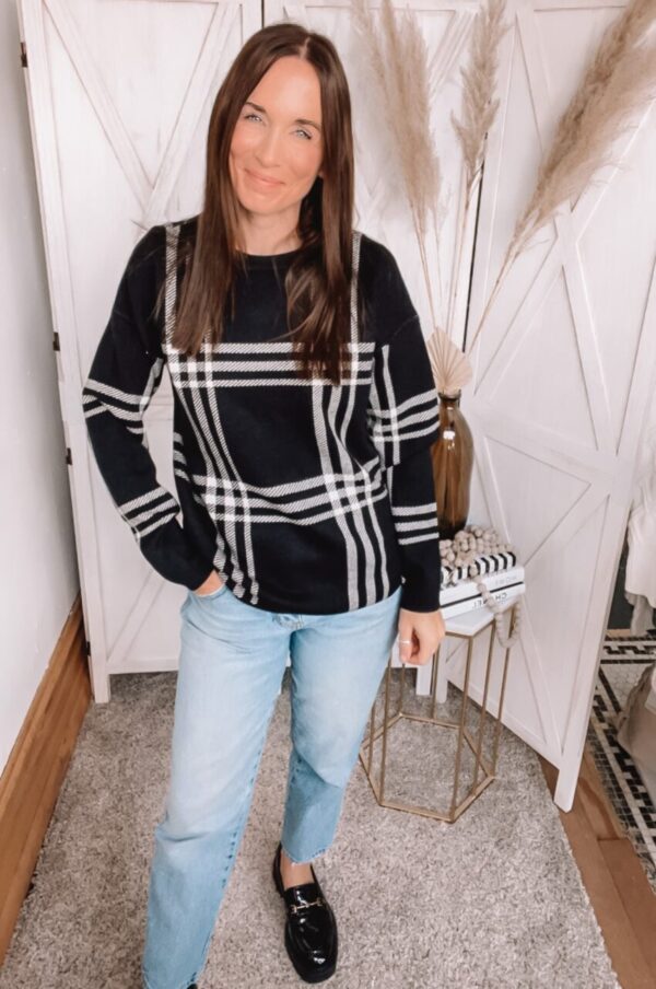 Laura’s Checkered Sweater
