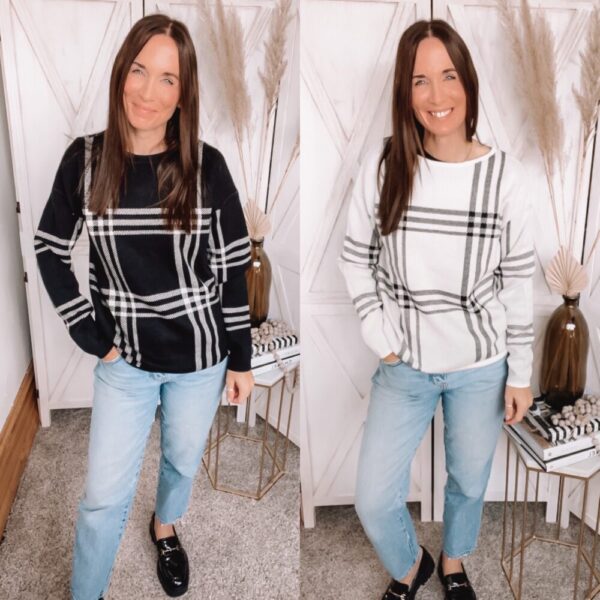 Laura’s Checkered Sweater