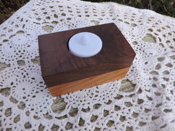 Walnut & Ash Wood Tealight Candle Holder