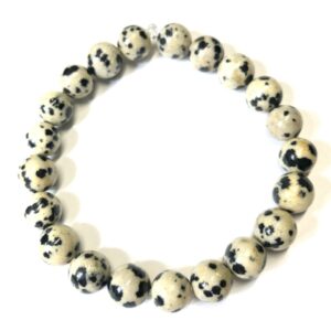 Handmade Dalmatian Jasper Women’s Stretch Bracelet