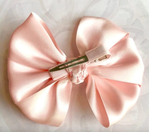 Pink Champagne Satin Bow