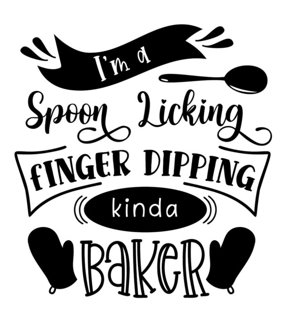 Kitchen Towel Spoon Licking Finger Dipping Baker Humorous Funny
