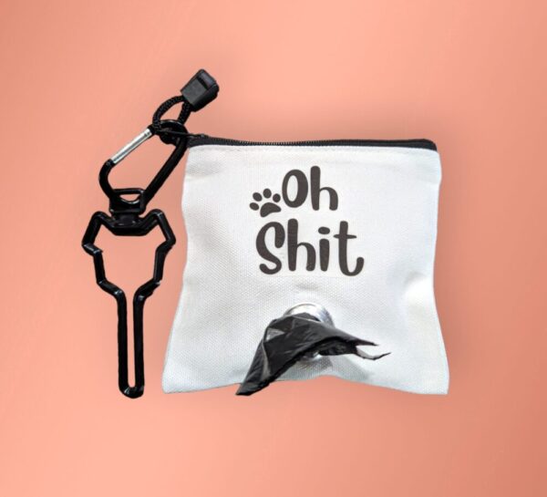 Oh Sh*t Poop Bags Canvas Holder