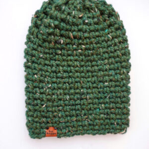 Crochet Adult Simple Slouch hat  | Kale Green
